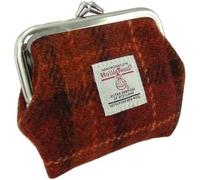 Harris Tweed Small Coin Purse, Brown, Traditional Wool, Metal Frame Clasp