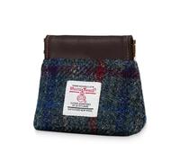 Harris Tweed Squeeze Coin Purse Wool Earbud Pouch for Women and Men Lipstick or USB Drive Holder Small Accessory Travel Pocket Bag, No.3036, Scottish Tartan