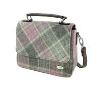 Harris Tweed 'Thurso' Square Bag Made in Scotland, Soft Pink Buchanan, One Size