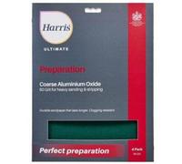 Harris Ultimate Coarse Aluminium Oxide Sandpaper, 4 Sheets, Green