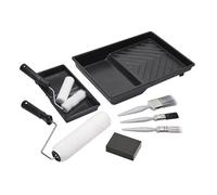 Harris Walls & Ceilings Essentials Decorating Set | 11 Pieces | 9" Roller Sleeve, 4" Roller Sleeve, Sanding Block, 3 Paint Brushes