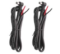 Harrisen 2 Pack 90 Degree DC Power Pigtails Cable, Right Angle DC 5.5 mm x 2.1 mm Male to Bare Wire Open End Power Supply Replacement Repair Cable for Monitors, LED Strip Light, Camera, 3 ft 14AWG