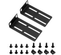 Harrisen 2 Pcs Rack Mount Kit,Rack Ears for Switches,Audio,Media | Adjustable Hole Distance 29-40mm, Adjustable Rack Ears with M3 M4 M6 Screw for NETGEAR,D-Link, Linksys and TRENDnet Products