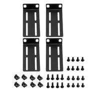 Harrisen 4 Pcs Rack Mount Kit,Rack Ears for Switches,Audio,Media | Adjustable Hole Distance 29-40mm, Adjustable Rack Ears with M3 M4 M6 Screw for NETGEAR,D-Link, Linksys and TRENDnet Products