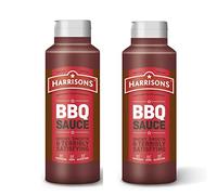 Harrison BBQ Sauce - Pack of 2 Barbecue Sauce Bottles 1 Liter Each - Vegan Friendly, Gluten Free with No Soya, Dairy and Artificial Color or Flavor - Made in UK