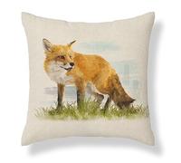 Harrison Cropper Country Animal Print Cushion Cover Stags Hare Cow Pig Pheasant Duck (Freddie Fox, 16")