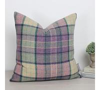 Harrison Cropper Lewis Bluebell Purple Cream & Green Check Tartan Wool Cushion/Cushion Cover 16" 18" 20" 22" 24" (20" Cover Only)