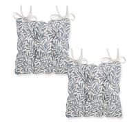 Harrison Cropper Seat Pads for Dining Chair William Morris Willow Bough Chair Pads with Straps (Set of 2) (Azure)