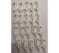 Harrison Drape White Silver Curtain Hook Glider Runner