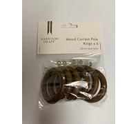 Harrison Drape Wood rings x Pack of 6 Walnut (1)