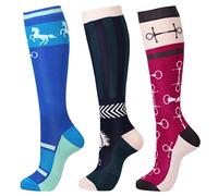 Harrison Howard 3 Pair High-Quality Riding Socks for Riding and Tall Boots, Knee-High Socks for Women, L