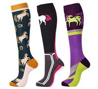 Harrison Howard 3 Pair High Quality Riding Socks for Riding and Tall Boots, Knee High Socks for Women, L