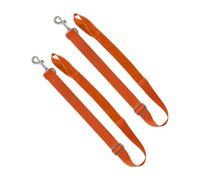 Harrison Howard Adjustable Length Durable Double Stitching Essential Half-Way Elastic Replacement Leg Straps Orange Full Large
