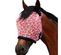 Harrison Howard All Round Mesh Horse Fly Mask UV Protective with Fleece Padded Edging and Fun Prints Forelock Opening Design Mask for Horse Hearts Small
