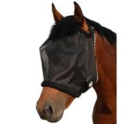 Harrison Howard All Round Mesh Horse Fly Mask UV Protective with Fleece Padded Edging Black XL