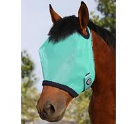 Harrison Howard All Round Mesh Horse Fly Mask UV Protective with Fleece Padded Edging Mint L