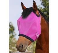 Harrison Howard All Round Mesh Horse Fly Mask UV Protective with Fleece Padded Edging Purple L