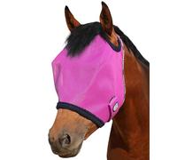 Harrison Howard All Round Mesh Horse Fly Mask UV Protective with Fleece Padded Edging Purple S