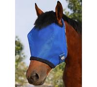 Harrison Howard All Round Mesh Horse Fly Mask UV Protective with Fleece Padded Edging Signature Blue L