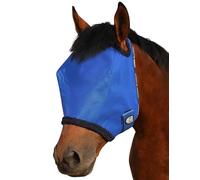 Harrison Howard All Round Mesh Horse Fly Mask UV Protective with Fleece Padded Edging Signature Blue S