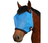 Harrison Howard All Round Mesh Horse Fly Mask UV Protective with Fleece Padded Edging Sky Blue XL