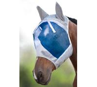 Harrison Howard CareMaster Ergonomically Designed Thick Fleece Padding Fly Mask Half Face Hawaiian Blue (XL; Extra Full)