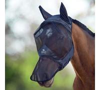 Harrison Howard CareMaster Horse Fly Mask Long Nose with Ears Full Face Black Large Full Size