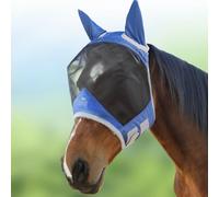 Harrison Howard CareMaster Pro Luminous Fine Mesh UV-proof Fleece Padding Fly Mask Half Face Aquamarine (XL; Extra Full)