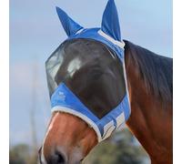Harrison Howard CareMaster Pro Luminous Fine Mesh UV-proof Fleece Padding Fly Mask Half Face Aquamarine (L; Full Size)