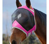 Harrison Howard CareMaster Pro Luminous Fine Mesh UV-proof Fleece Padding Fly Mask Standard Flamingo S Pony