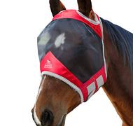 Harrison Howard CareMaster Pro Luminous Fine Mesh UV-proof Fleece Padding Fly Mask Standard Ruby Extra Full Size