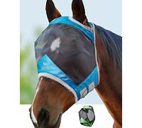 Harrison Howard CareMaster Pro Luminous Fine Mesh UV-proof Fleece Padding Fly Mask Standard Voodoo Blue (M; Cob)