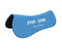 Harrison Howard Dyna-Sorb Full Shock Absorbing Memory Half Saddle Pad for Horse-Aegean Blue (with White Print)