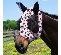 Harrison Howard Elasticity Horse Fly Mask Superb Comfort with UV Protection Standard Horse Fly Mask for Horse-Dream Star