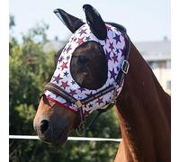 Harrison Howard Elasticity Horse Fly Mask Superb Comfort with UV Protection Standard Horse Fly Mask for Horse-Dream Star