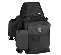Harrison Howard Equestrian Western Saddle Bag Nylon Water Bottle/Gear Carrier Convenient Saddle Bag Black