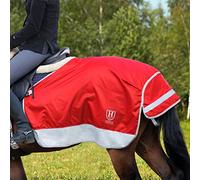 Harrison Howard FocalMax Quarter Exercise Sheet with Fleece Lining Competition Rug Hi-Vis Horse Exercise Reflective Night Safety with Tail Flap?M:Cob?