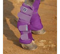 Harrison Howard Horse Fly Boots Perfect Contoured Fit Leg Guards Dense Mesh Boots with Ventilated Comfort Reliable Protection from Summer Elements Set of 2 Purple Medium
