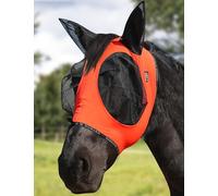 Harrison Howard Horse Fly Mask with Forelock Opening Stretch Breathable and Comfortable for Horses UV -Protection Orange M