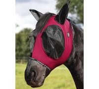 Harrison Howard Horse Fly Mask with Forelock Opening Stretch Breathable and Comfortable for Horses UV -Protection Burgundy L