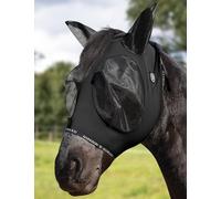 Harrison Howard Horse Fly Mask with Forelock Opening Stretch Breathable and Comfortable for Horses UV -Protection Black M