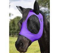 Harrison Howard Horse Fly Mask with Forelock Opening Stretch Breathable and Comfortable for Horses UV -Protection Purple M