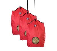 Harrison Howard Horse Hay Bag Slow Feed Hay Bag 3/Pack -Red