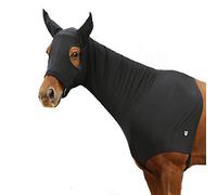 Harrison Howard Horse Hood Stretch Horse Hood with Zip-Black M