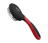 Harrison Howard Horse Mane and Tail Brush Horse Professional Grooming Brush Equestrian Detangler Non-Slip Brush Red
