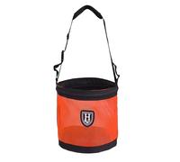 Harrison Howard Horse Muzzle Feed Bag Nylon Mesh Grain Feed Bag with Padded Neck Strap Adjustable Belt Orange Large