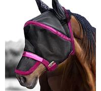 Harrison Howard Maskology Supreme Horse Fly Mask Stellar UV Protection with Detachable Nose Cover Well-Received 2-in-1 Mask Magenta M Cob