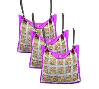 Harrison Howard Premium Durable Horse Hay Bag Slow Feed Hay Bag Waterproof Fabric Large Capacity Horse Tote 3pcs- Purple