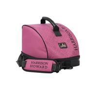 Harrison Howard Premium Helmet Storage Case Sturdy 600D Fabric Equestrian Helmet Bag Travel Gear for Horse Riders Pink