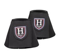 Harrison Howard Shock Absorbing Soft Texture Convenient Cleaning Horse Bell Boots Durable Protection for Your Horse Sold in Pairs Black L